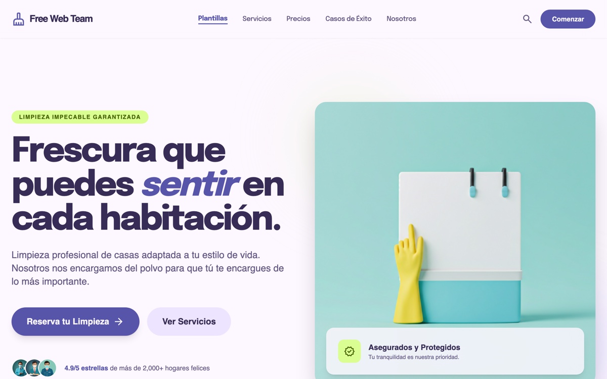 Sitio web para servicios de limpieza en CABA