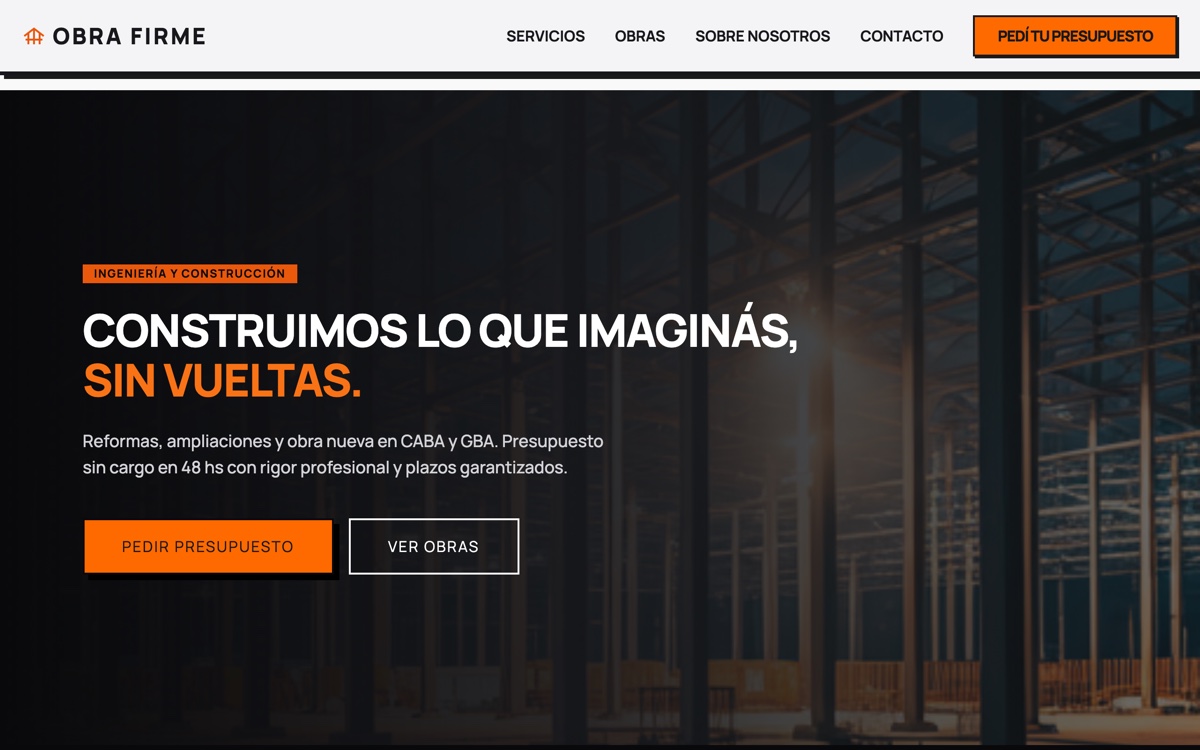 Sitio web para carpinteros en CABA
