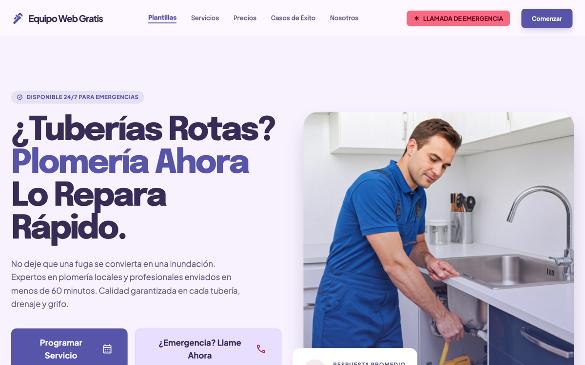 Sitio web para plomeros en CABA
