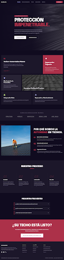 Ejemplo de sitio web para roofing